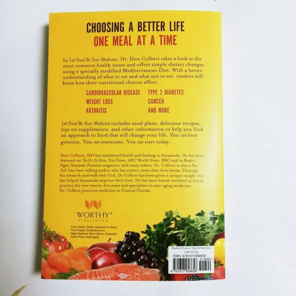 Let Food Be Your Medicine Recipe Cookbook Nutrition Diet Health Book Don Colbert